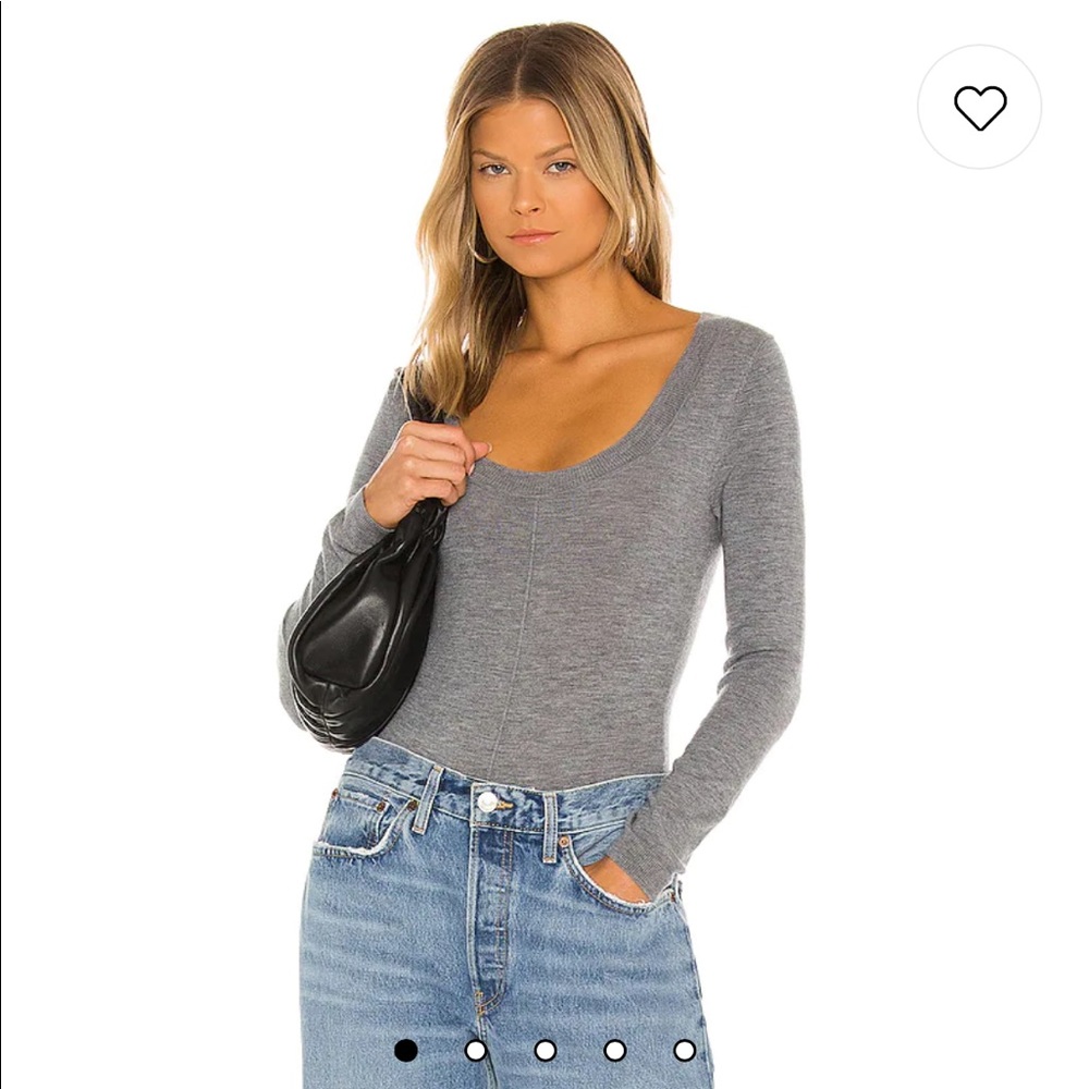 American eagle grey ribbed bodysuit like new